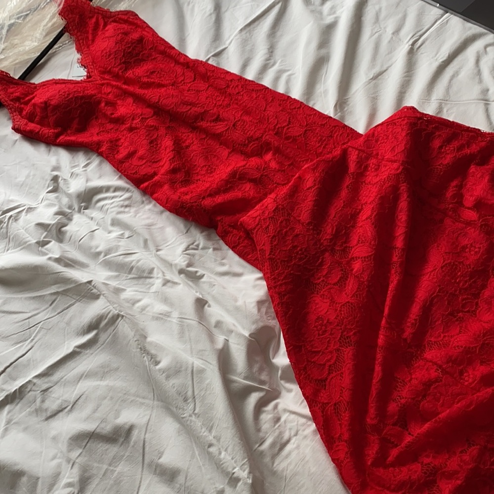 Betsy & Adam Red Gown - Picture 2 of 4